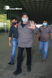 Bollywood Star Dharmendra seen at the Airport