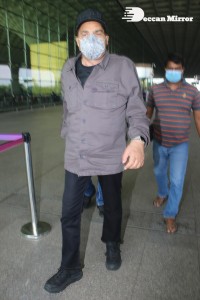 Bollywood Star Dharmendra seen at the Airport
