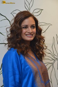 indian actress dia mirza in a blue salwar kameez