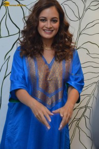 indian actress dia mirza in a blue salwar kameez