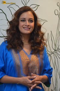 indian actress dia mirza in a blue salwar kameez