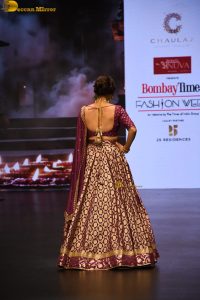 actress dia mirza looking gorgeous doing a ramp walk at a fashion show