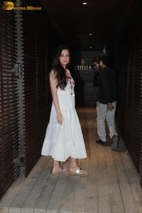 Indian Actress Dia Mirza in a white salwar dress