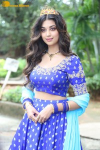 Actress Digangana Suryavanshi in a blue dress