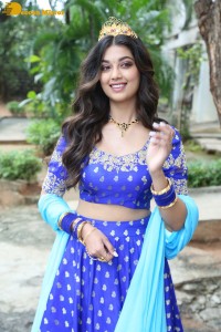 Actress Digangana Suryavanshi in a blue dress