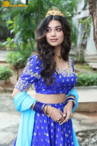 Actress Digangana Suryavanshi in a blue dress
