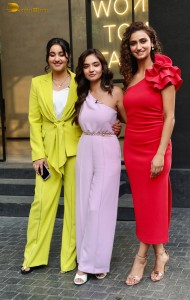 Actors Anushka Sen, Tanvi Azmi, and Kush Jotwani promote Dil Dosti Dilemma at Excel office in Bandra on April 17, 2024