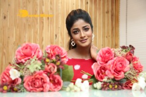 Dimple Hayathi in a red dress with white dots