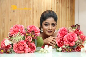 Dimple Hayathi in a red dress with white dots