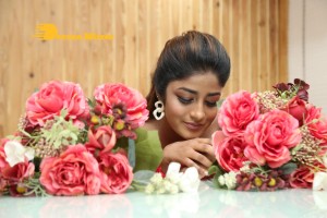 Dimple Hayathi in a red dress with white dots