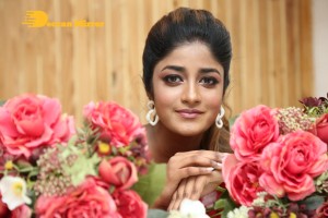 Dimple Hayathi in a red dress with white dots