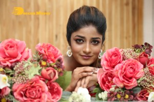 Dimple Hayathi in a red dress with white dots