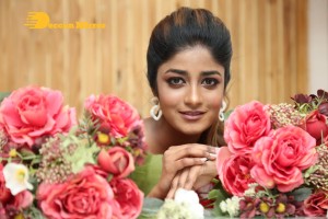 Dimple Hayathi in a red dress with white dots