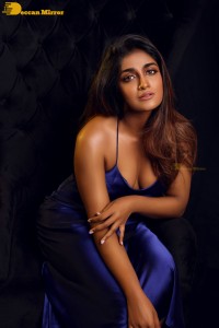 Actress Dimple Hayathi seductive in a blue dress