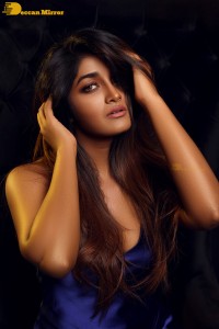 Actress Dimple Hayathi seductive in a blue dress