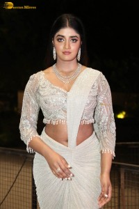 indian actress dimple hayathi lovely in a shiny white dress