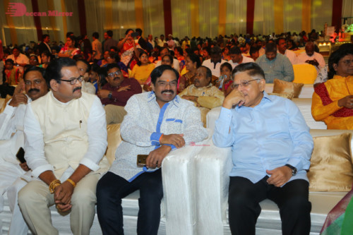 Relatives and Celebrities are seen blessing the new couple 