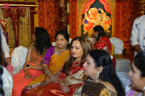 Relatives and Celebrities are seen blessing the new couple 