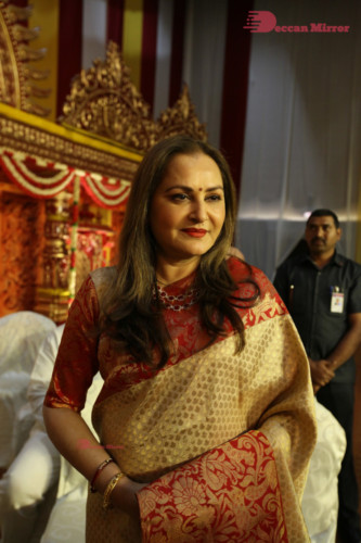 Relatives and Celebrities are seen blessing the new couple 