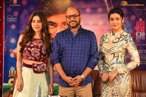 Pictures from all Disco Raja Movie Events Combined, attended by Ravi Teja, Payal Rajput and Nabha Natesh