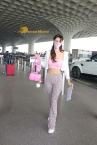 Actress Disha Patani at Mumbai Airport