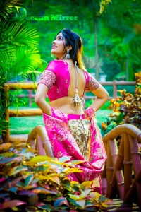 Actress Divi Vadthya photoshoot in a pink dress