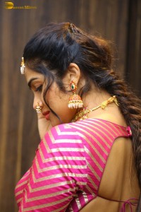 Indian actress divi vadthya hot photoshoot in traditional dress and jewelry