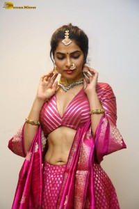 Indian actress divi vadthya hot photoshoot in traditional dress and jewelry