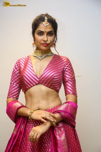 Indian actress divi vadthya hot photoshoot in traditional dress and jewelry