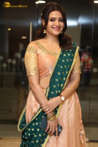 Actress Telugu Actress Divya Pillai in a light pink lehenga choli dress