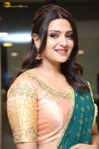 Actress Telugu Actress Divya Pillai in a light pink lehenga choli dress