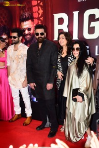 Double iSmart Song Launch attended by Ram Pothineni, Kavya Thapar, Charmy Kaur, Ali, and Sanjay Dutt