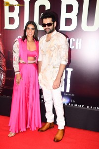 Double iSmart Song Launch attended by Ram Pothineni, Kavya Thapar, Charmy Kaur, Ali, and Sanjay Dutt