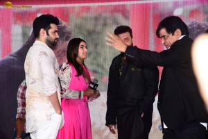 Double iSmart Song Launch attended by Ram Pothineni, Kavya Thapar, Charmy Kaur, Ali, and Sanjay Dutt