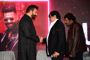 Double iSmart Song Launch attended by Ram Pothineni, Kavya Thapar, Charmy Kaur, Ali, and Sanjay Dutt