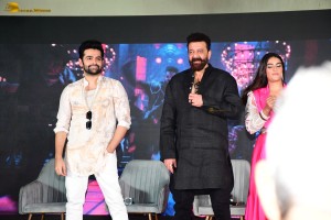 Double iSmart Song Launch attended by Ram Pothineni, Kavya Thapar, Charmy Kaur, Ali, and Sanjay Dutt
