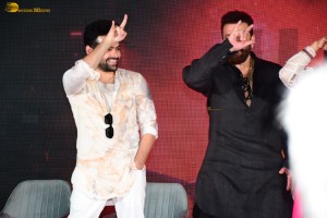 Double iSmart Song Launch attended by Ram Pothineni, Kavya Thapar, Charmy Kaur, Ali, and Sanjay Dutt