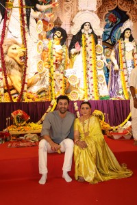 Bollywood Celebrities including Kajol, Rani Mukherjee, Ranbir Kapoor, Alia Bhatt, Rhea Chakraborty, and others offer prayers at Durga Puja 2024