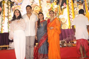 Bollywood Celebrities including Kajol, Rani Mukherjee, Ranbir Kapoor, Alia Bhatt, Rhea Chakraborty, and others offer prayers at Durga Puja 2024