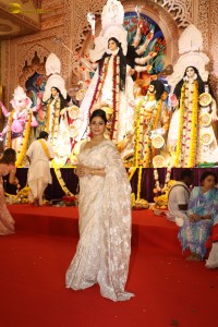 Bollywood Celebrities including Kajol, Rani Mukherjee, Ranbir Kapoor, Alia Bhatt, Rhea Chakraborty, and others offer prayers at Durga Puja 2024