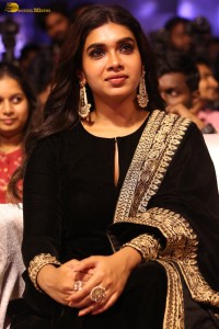 actress Dushara Vijayan beautiful in a black salwar dress