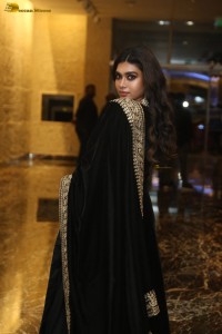 actress Dushara Vijayan beautiful in a black salwar dress