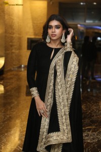 actress Dushara Vijayan beautiful in a black salwar dress