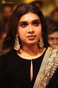 actress Dushara Vijayan beautiful in a black salwar dress