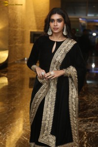actress Dushara Vijayan beautiful in a black salwar dress