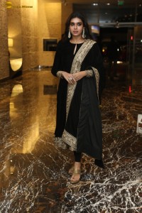 actress Dushara Vijayan beautiful in a black salwar dress