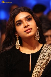 actress Dushara Vijayan beautiful in a black salwar dress