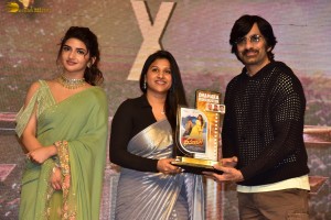 Dhamaka Anniversary and Eagle Trailer Success Celebrations attended by Ravi Teja, Sreeleela, and Kavya Thapar