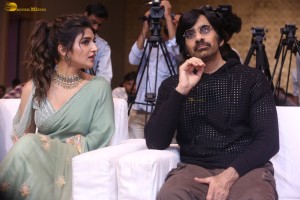 Dhamaka Anniversary and Eagle Trailer Success Celebrations attended by Ravi Teja, Sreeleela, and Kavya Thapar