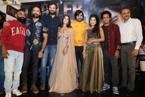 Eagle Trailer Launch attended by Ravi Teja, Kavya Thapar, and Anupama Parameswaran